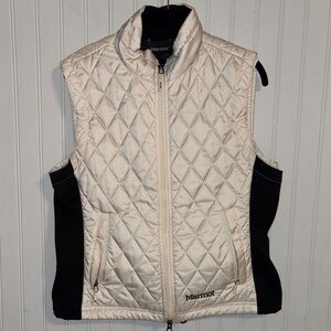 Marmot Kitzbuhel Quilted Vest Womens Large Cream Outdoors Lightweight Insulated